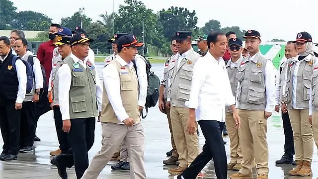 Bantuan tahap ketiga yang dilakukan BNPB dilepas secara simbolis oleh Presiden Joko Widodo