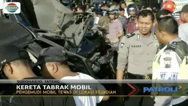 Iptu Sumanto tewas, saat mobil yang dikemudikannya ditabrak kereta di kawasan Sukoharjo.