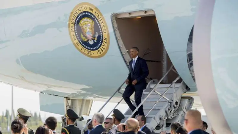 Presiden Obama tiba di Hangzhou, China untuk menghadiri KTT G-20