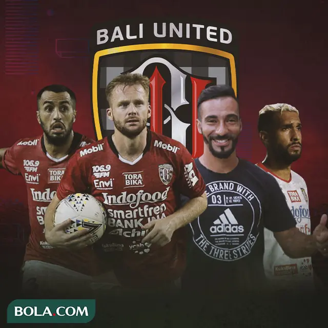 Bali United - Brwa Nouri, Melvin Platje, Diego Assis, Willian Pacheco