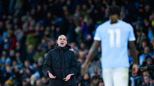 Tren kurang meyakinkan Manchester City berlanjut. Skuad Pep Guardiola kini mencatat tiga hasil imbang beruntun di Liga Inggris dan harus puas berada di peringkat kedua klasemen dengan 43 poin. (AP Photo/Dave Thompson)