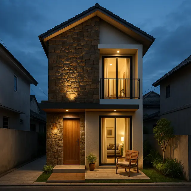 10 Model Rumah Kecil tapi Mewah 2 Lantai, Nyaman di Lahan Terbatas