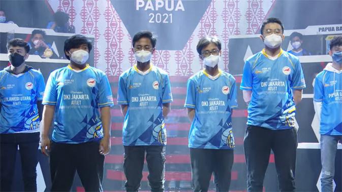 Tim DKI Jakarta gondol medali emas PUBG Mobile di ekshibisi esports PON XX Papua. (Ist.)