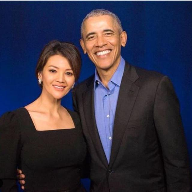 Farah Quinn bersama Barack Obama
