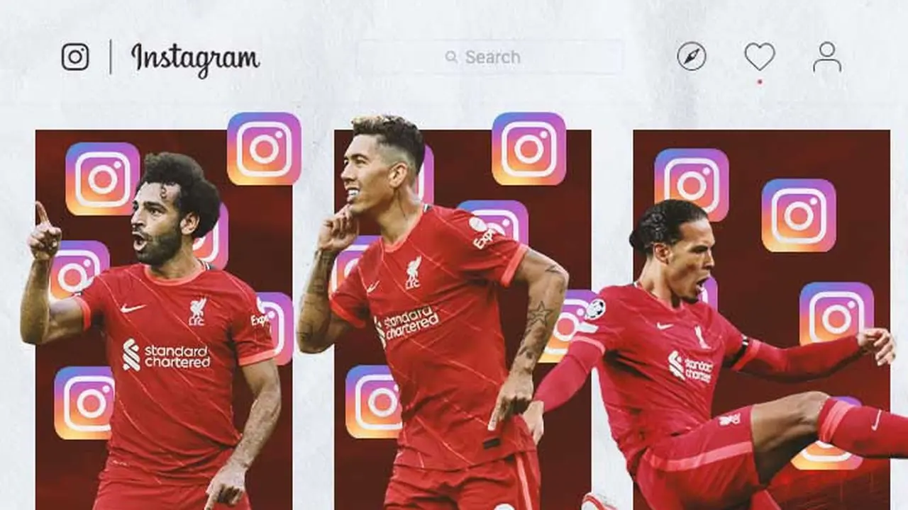 Ilustrasi - Instagram Mohamed Salah, Roberto Firmino, Virgil van Dijk