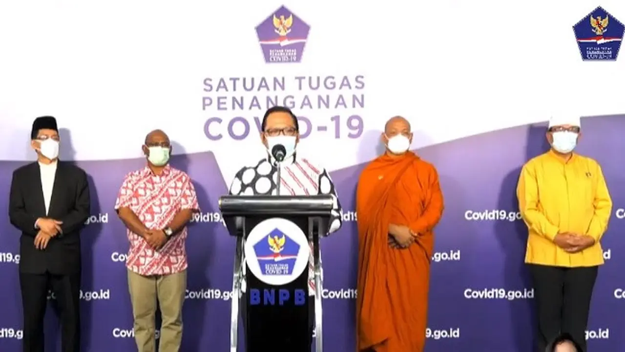 Lima perwakilan agama di Indonesia mengungkapkan apa yang mereka rasakan sehari setelah diberi vaksin COVID-19 (Tangkapan Layar Youtube BNPB Indonesia)