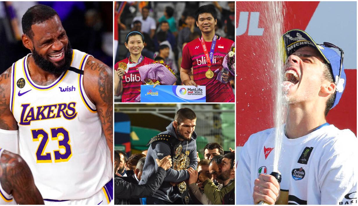 Tahun 2020 akan segera berlalu, Bola.com merangkum setidaknya ada lima momen olahraga yang berkesan mendalam bagi para atletnya. Diantaranya, Joan Mir raih gelar perdana di MotoGP hingga keberhasilan LeBron James membawa LA Lakers kembali menjadi jawara di NBA.