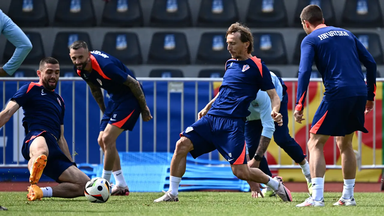 Latihan Kroasia vs Italia EURO 2024