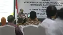 Dirut Bank Mandiri Kartika Wirjoatmodjo memberi sambutan dalam penandatanganan kerja sama Bank Mandiri dengan Kemendes PDTT di Kantor Kemendes PDTT, Jakarta, Senin (30/9/2019). Bank Mandiri mendukung Kemendes PDTT melalui layanan produk dan jasa perbankan. (Liputan6.com/Angga Yuniar)
