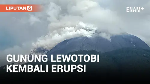 VIDEO: Gunung Lewotobi Laki-Laki kembali Erupsi Dua Kali