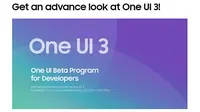 Samsung rilis program beta One UI 3 untuk Android 11 bagi developer (screenshot developer.samsung.com)