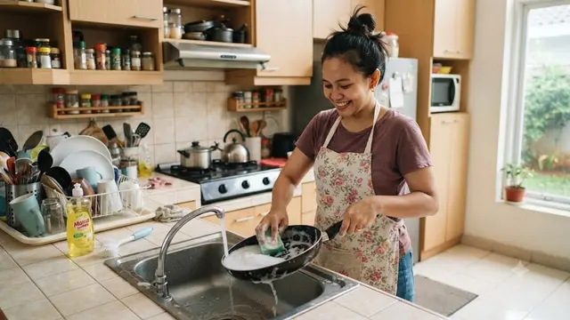 Jaga Kebersihan Dapur (AI Generated)