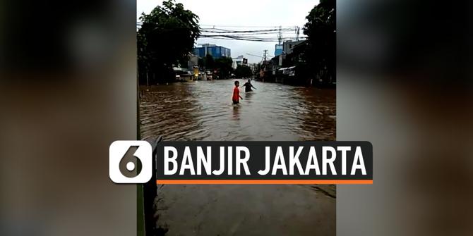 VIDEO: Pasar Bendungan Hilir Terkepung Banjir