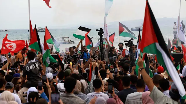 Tiba di Tunisia, Kapal Kemanusiaan Global Sumud Flotilla Disambut Meriah