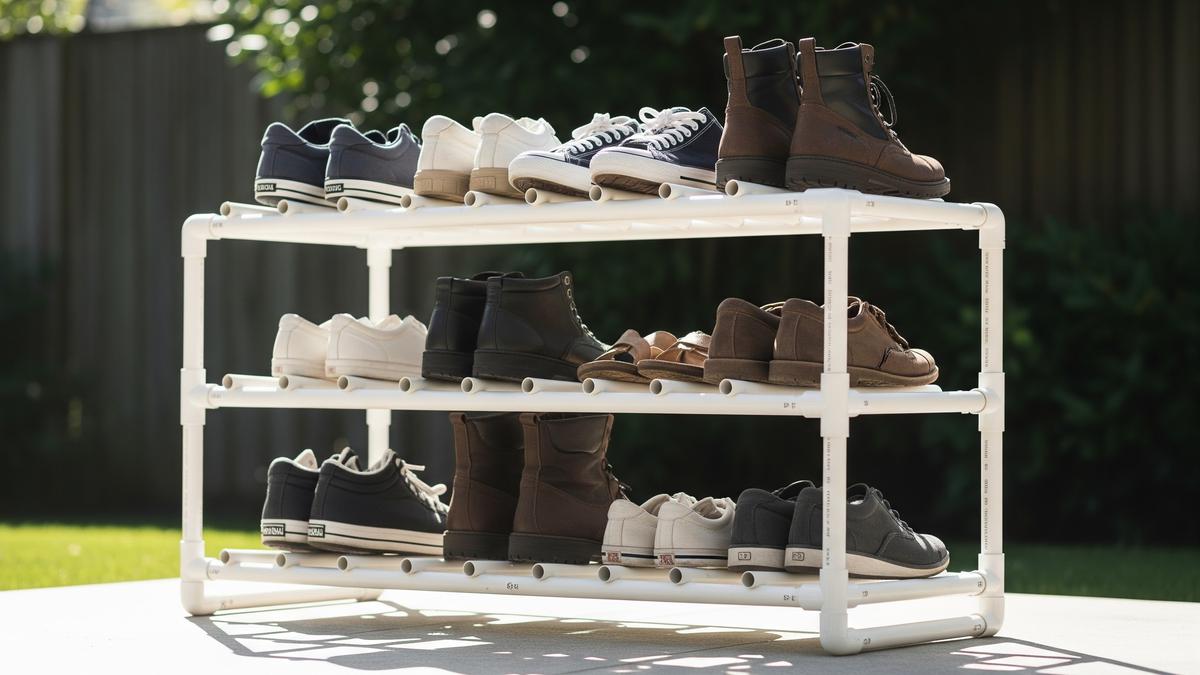 Cara Membuat Rak Jemur Sepatu dari Pipa PVC, Modal Kecil Hasil Estetik