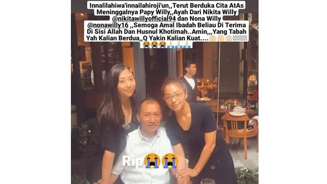 Meninggal Dunia, Ini 5 Potret Kenangan Nikita Willy Bersama Ayahnya