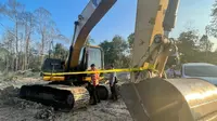 Excavator yang diamankan Subdit Tipidter Ditreskrimsus Polda Kaltim di lokasi tambang ilegal di PPU. (Istimewa)