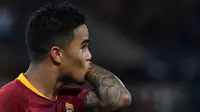 8. Justin Kluivert - Wonderkid AS Roma ini mampu menyamai prestasi ayahnya Patrick Kluivert dengan membela Timnas Belanda saat usianya masih 18 tahun. Bersinar di Ajax Amsterdam mengantar pemuda 20 tahun ini pindah ke ibukota Italia dengan nilai transfer 15 juta poundsterling. (AFP/Vicenzo Pinto)