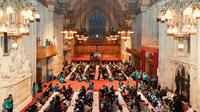 Suasana buka bersama di Guildhall Great Hall, London, pada Ramadan 2025. (dok. ParagonCorp)