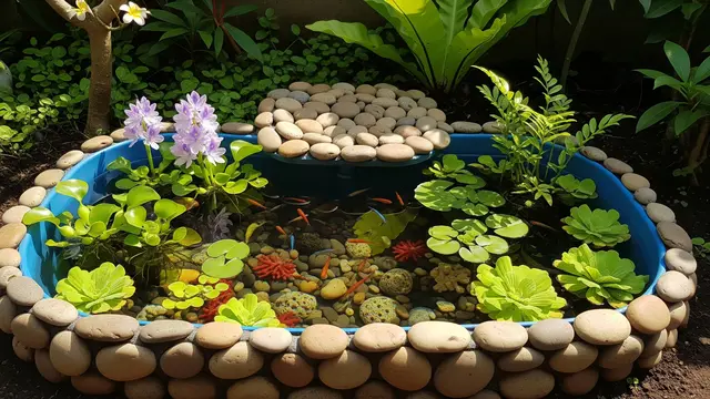 Model Kolam Ikan Portable dari Kontainer Plastik/ Ilustrasi AI