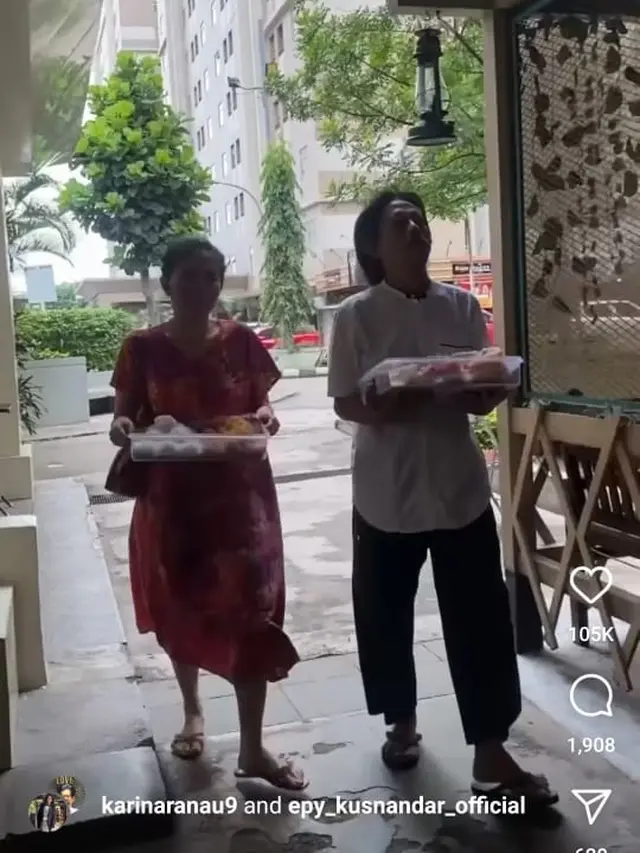 Epy Kusnandar dan Karina Ranau. (Instagram/ karinaranau9 - epy_kusnandar_official)