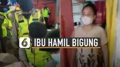 Pemilik warung yang juga ibu hamil mengeluh dengan suara bergetar menahan tangis.