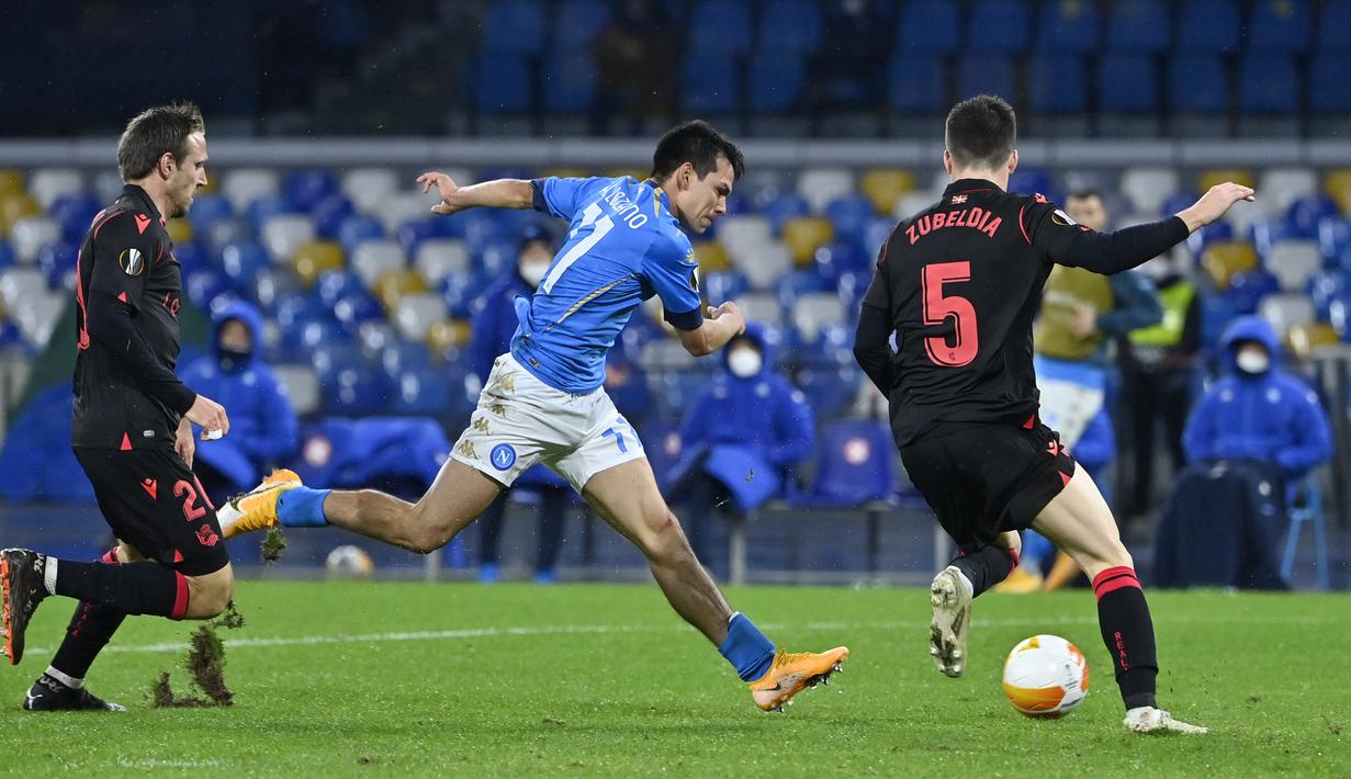 Foto Napoli Vs Real Sociedad Sama Sama Lolos Ke Babak 32 Besar Liga Europa Bola Liputan6 Com