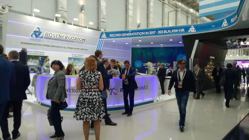 International Forum ATOMEXPO 2018 berlangsung di Sochi, Rusia pada 14 Mei sampai 16 Mei 2018.(Liputan6.con/Nurmayant)