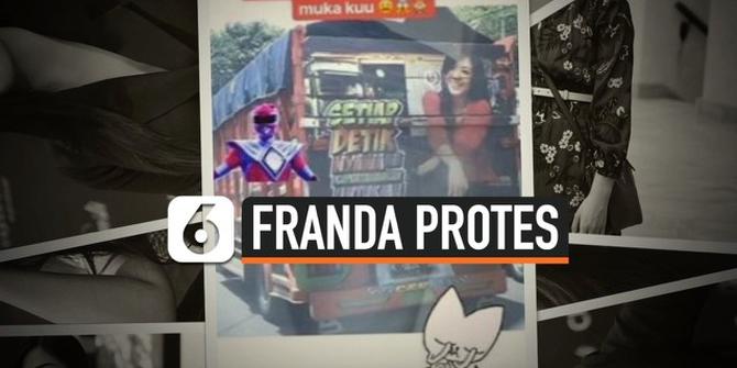 VIDEO: Gambar Wajah Dipasang di Truk, Franda Protes di Medsos