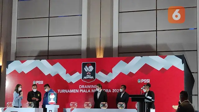 Suasana drawing Piala Menpora 2021.