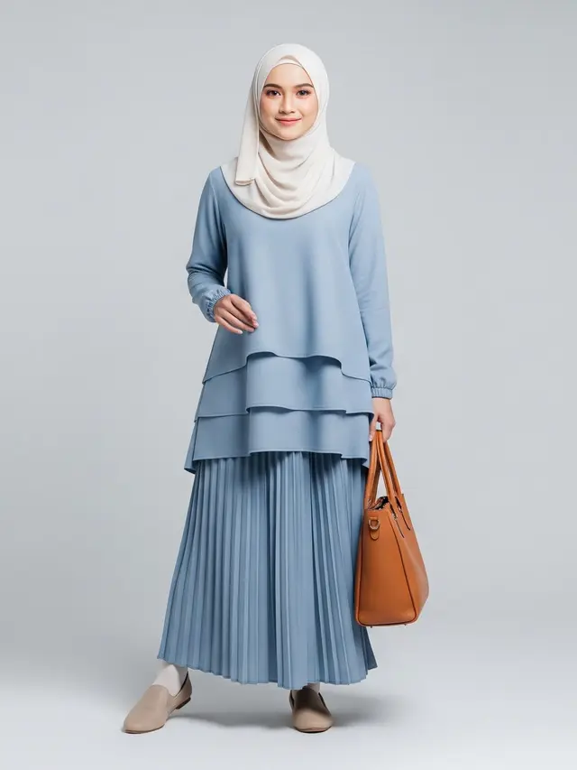 Inspirasi Padu Padan Wanita: Tunik Layer dan Rok Plisket