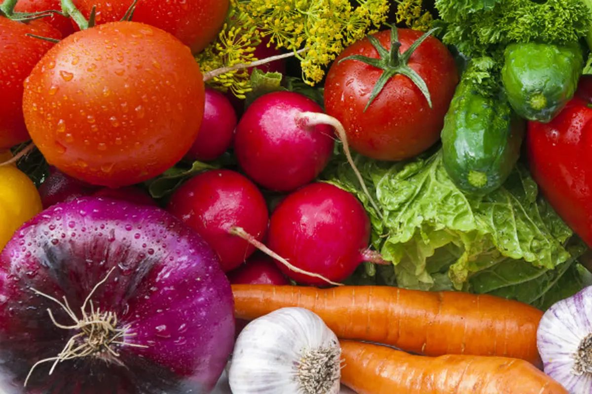 Ilustrasi sayur dan buah
