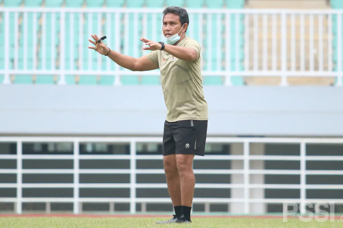 Pelatih Timnas Indonesia U-16, Bima Sakti.