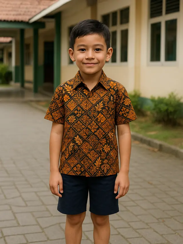 Model Baju Batik untuk Sekolah Anak TK hingga SD