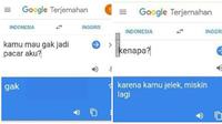 Terjemahan Kocak di Google Translate Ini Bikin Emosi (sumber:1cak.com)