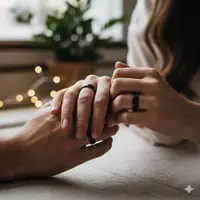 Tren Model Cincin Nikah Hitam 2025 (Created by AI)