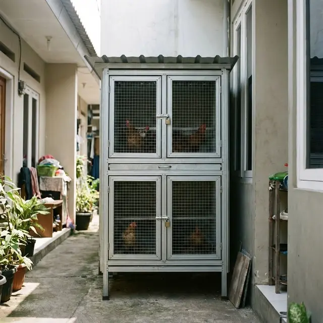 Model Kandang Ayam di Gang Sempit