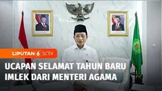 Menteri Agama, Nasaruddin Umar mengucapkan selamat tahun baru Imlek kepada masyarakat yang merayakannya. Menteri Agama mengapresiasi tema perayaan imlek nasional tahun ini yaitu perilaku lurus pemimpin akan meluruskan hati seluruh rakyat.