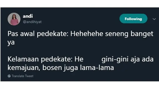 6 Curhatan Netizen Beda Awal PDKT vs Kelamaan PDKT, Bikin Nyesek