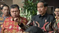Presiden RI Joko Widodo (Jokowi) meresmikan pembukaan Rapat Koordinasi Nasional Pengawasan Intern Pemerintah Tahun 2023 di Kantor BPKP, Jakarta, Rabu (14/6/2023). (Dok Sekretariat Kabinet RI/Rahmat)