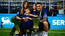 Inter Milan pada musim ini berhasil meraih dua gelar juara, yaitu trofi Coppa Italia dan titel Liga Italia musim 2025/2026. (AFP/Marco Bertorello)