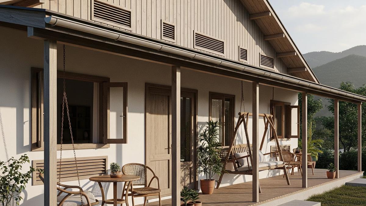 12 Model Rumah Minimalis Sederhana dengan Teras Memanjang Khas Rumah Desa yang Asri