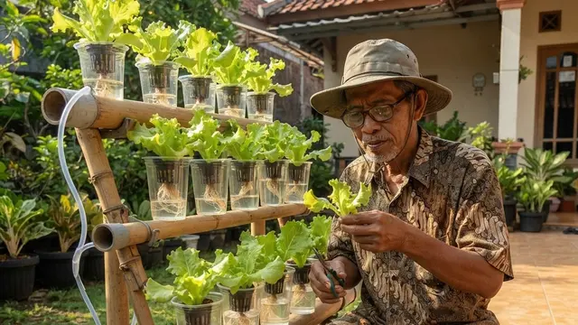 Cara Menanam Selada Hidroponik dari Gelas Plastik Bekas