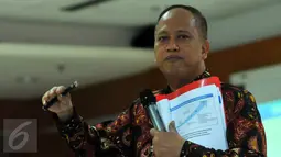 Kementerian Riset, Teknologi, dan Pendidikan Tinggi (Kemenristekdikti) menggelar acara Refleksi Akhir Tahun 2015, Jakarta, Senin (28/12/2015). Menristekdikti Mohamad Nasir memaparkan pencapaian program selama 2015. (Liputan6.com/Faisal R Syam)