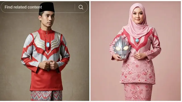 6 Potret Baju Lebaran Ultraman Ini Unik, Jadi Pusat Perhatian di Hari Raya