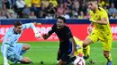 Tim tuan rumah sempat memperkecil ketinggalan pada menit ke-38 lewat aksi Ayoze Perez. (JOSE JORDAN/AFP)