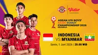Live Streaming ASEAN U19 Boys Championship 2026: Indonesia vs Myanmar di Vidio
