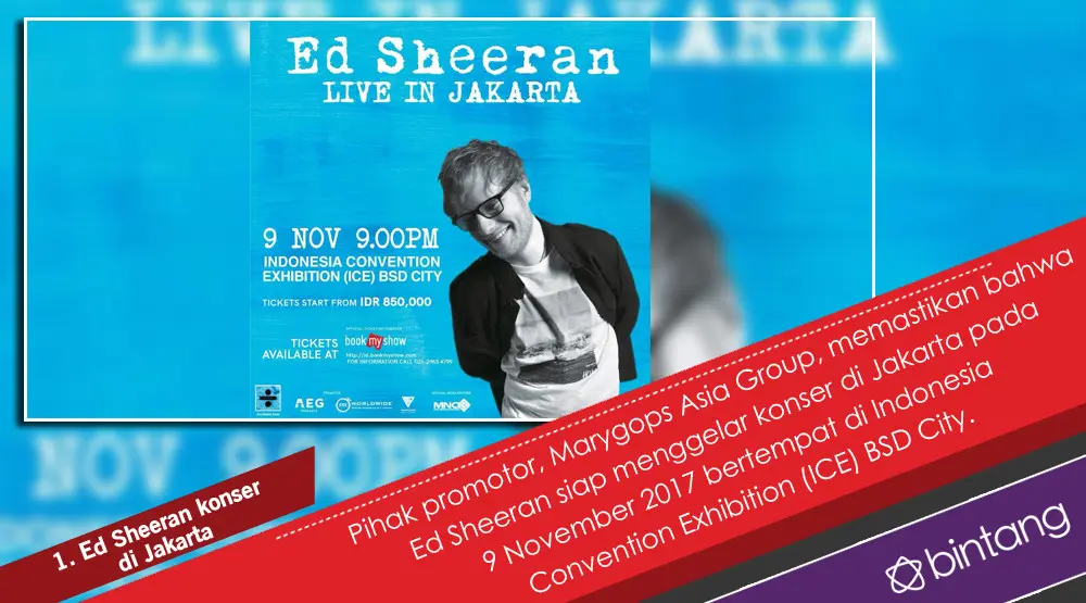 Jelang Ed Sheeran Jakarta, dari Antusias hingga Suasana Memanas. (Foto: Twitter/marygopsstudios, Desain: Nurman Abdul Hakim/Bintang.com)