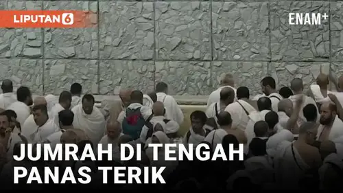 VIDEO: Jutaan Jamaah Haji Lakukan Lempar Jumrah di Tengah Panas Terik