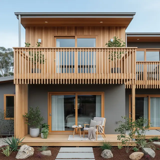 Model Rumah 2 Lantai dengan Balkon Depan